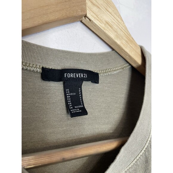 Forever 21 Women's Small Olive Green Cotton Sleeveless Pocket Tank Top - Picture 3 of 5